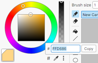 Example of using a color code